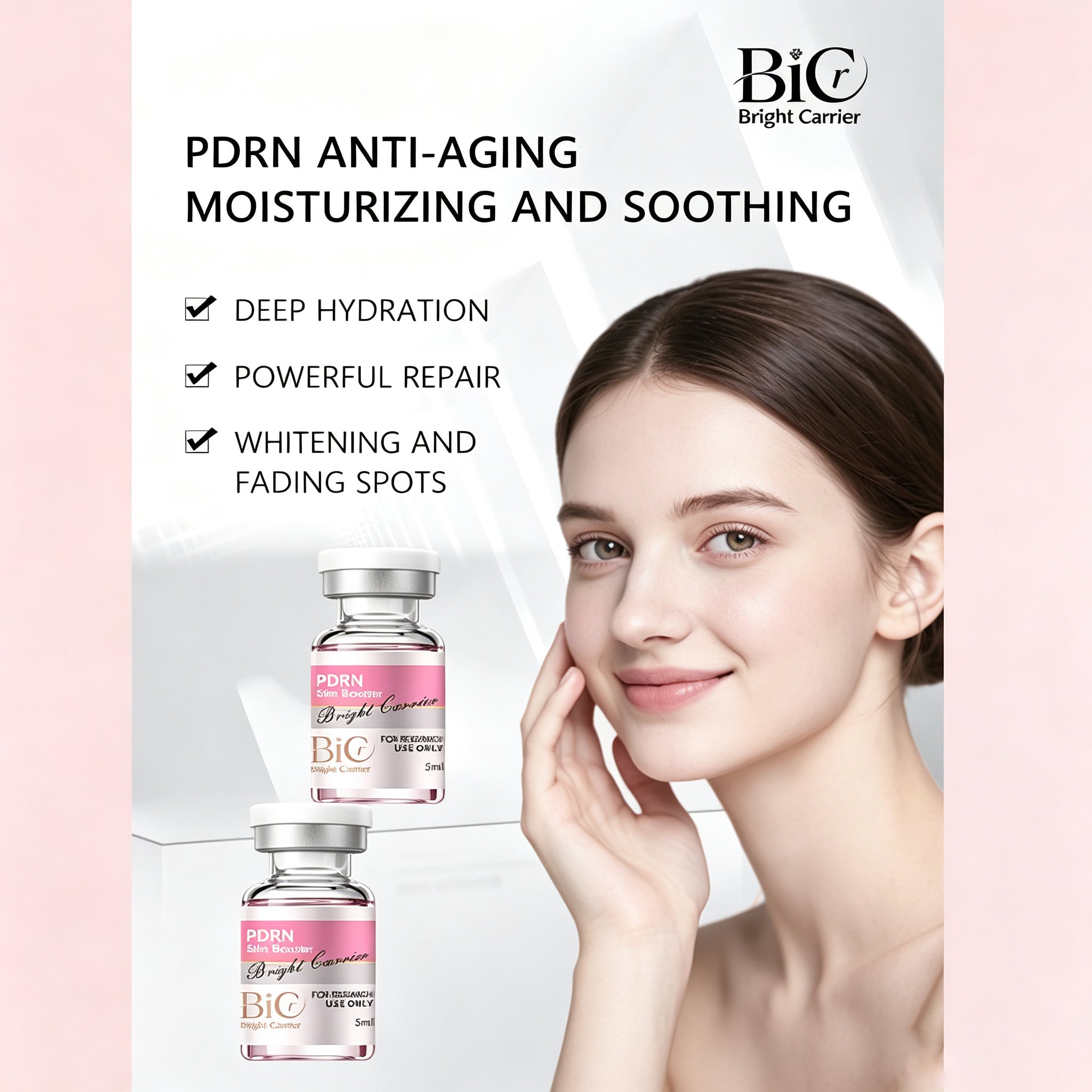BIC PDRN Skin Booster 5ml×5 Vials Anti-Aging Microneedle Serum