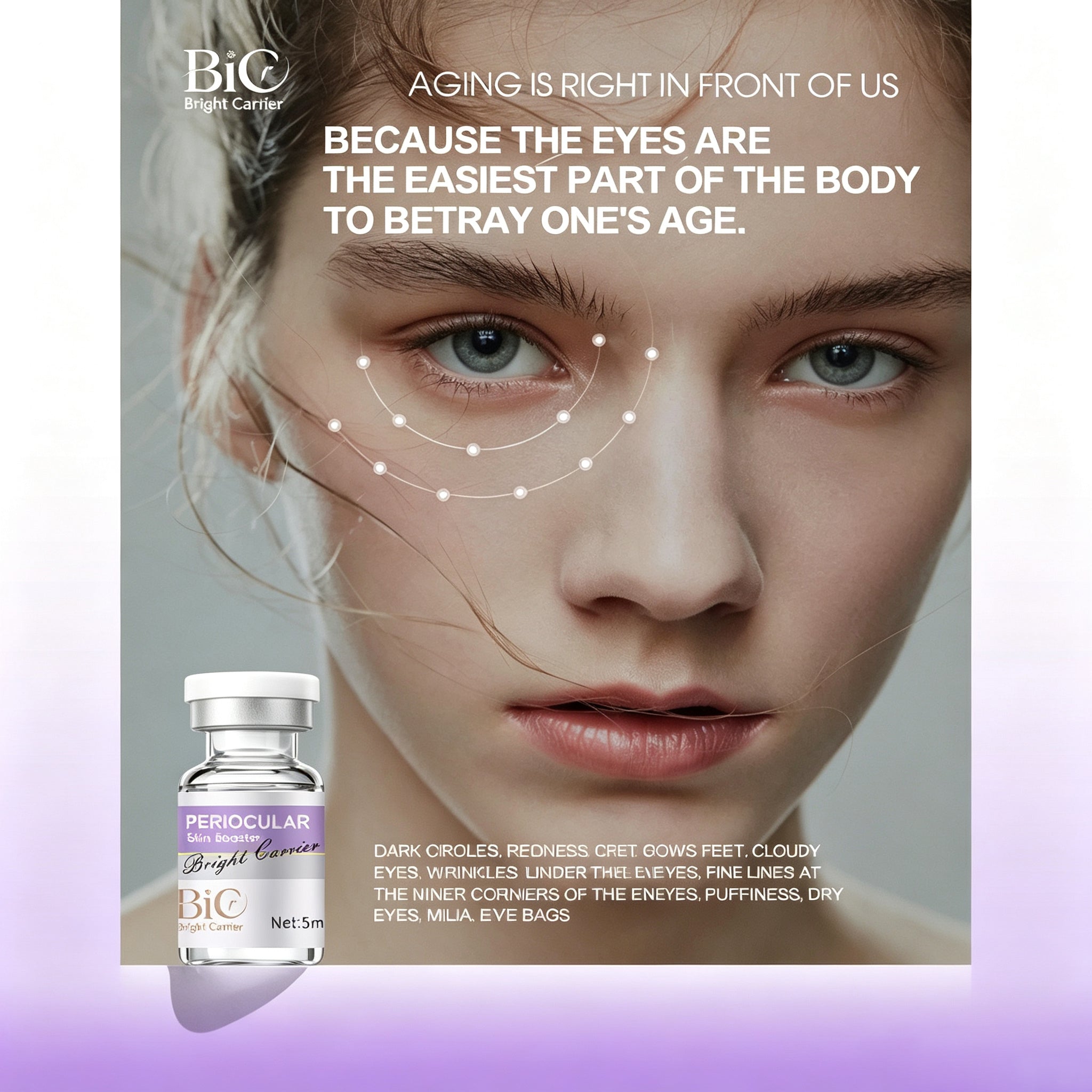BIC Anti-Wrinkle Eye Skin Booster | Microneedle Infusion Serum, Fade Dark Circles