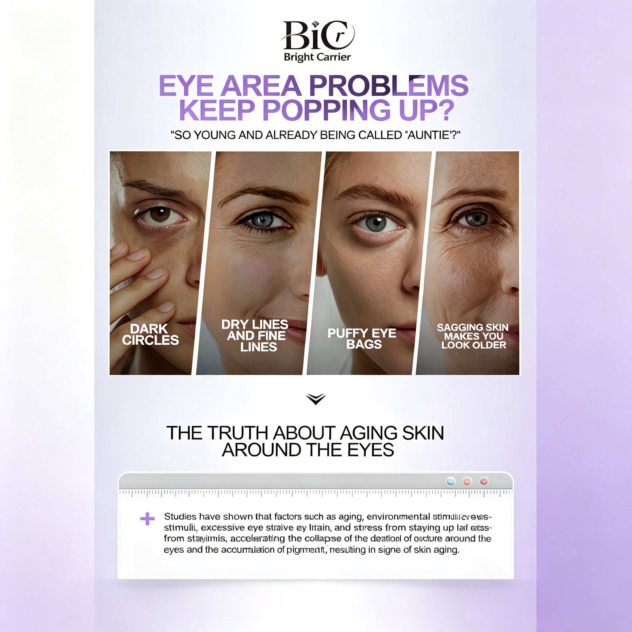 BIC Anti-Wrinkle Eye Skin Booster | Microneedle Infusion Serum, Fade Dark Circles