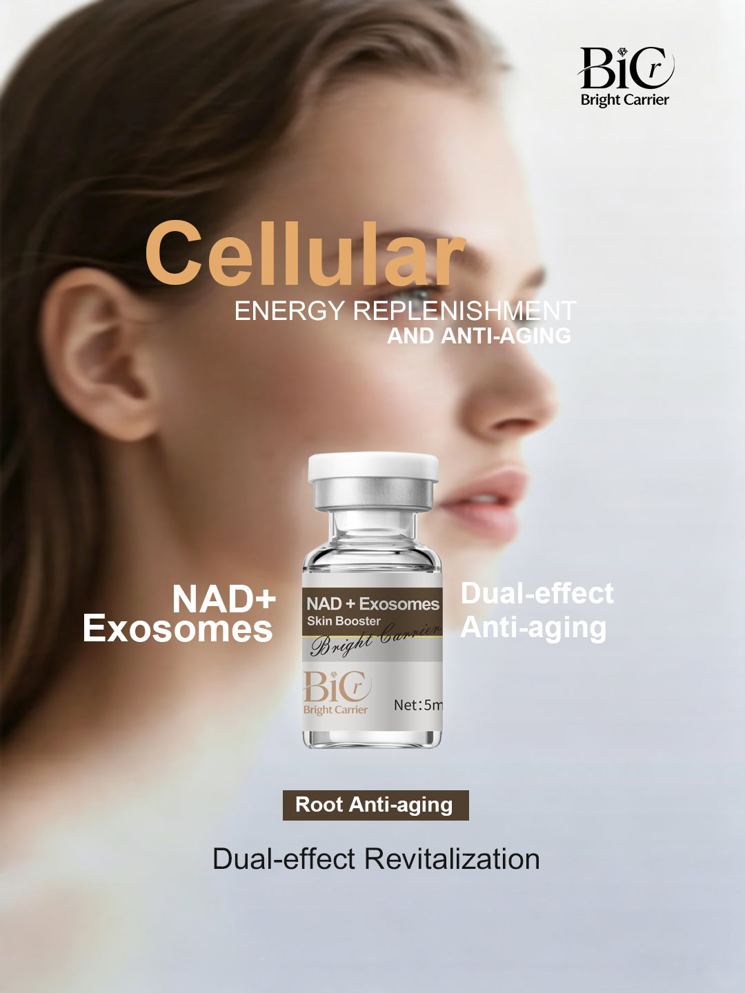 BIC NAD+ Exosome Skin Booster Anti-Aging Meso Serum, ideal for microneedle treatments.